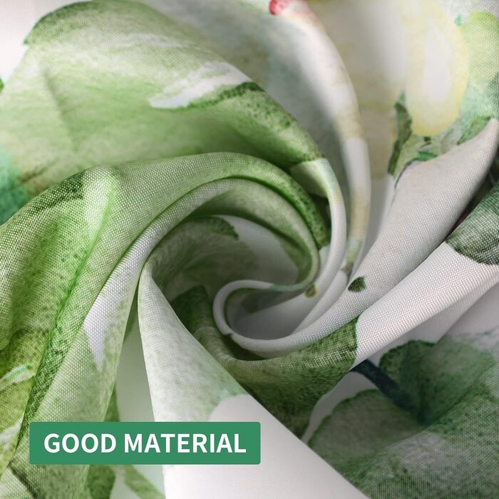 Шторка для душу REZAYMRS, 180x200 см, поліестер, зелена, з 12 гачками, водовідштовхувальна, для ванної кімнати