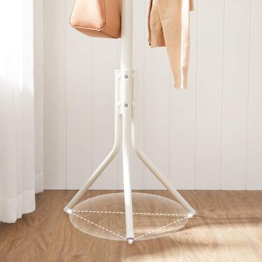 SONGMICS 182 cm (5.97 ft) Height Wardrobe Rack, Stable Metal Clothes Rack, Wardrobe, White, RCR19W