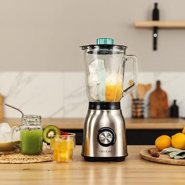 Cecotec Power Black Titanium 1300Max Stand Mixer - 1300W, 1.5L, 2 Speeds, Titanium Blades, Pulse Function, Ice Crusher