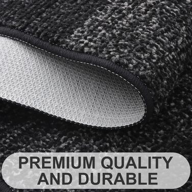 Килимок для дому Homaxy, чорний, 43x76 см, антиковзаюча, для собак, вхідні двері, машинне прання