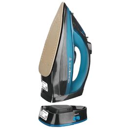 Праска, парогенератор 2400W бездротова Powersteam Ultra з керамічною підошвою, самоочищення, функція розпилення, стоп-крапля, автоматичне вимкнення, блакитна