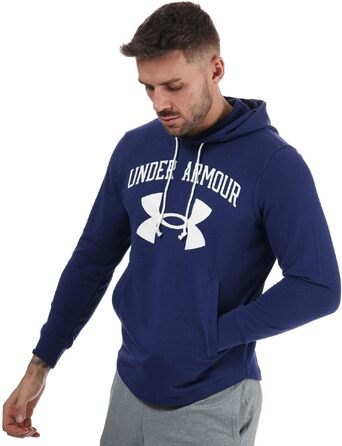 Чоловічий худі Under Armour Rival Terry з великим логотипом, капішоном та кишенею, колір Regal-onyx White, розмір M (1361559-415)