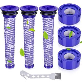Фільтр для пилососа Dyson (3 шт.) V15 SV14 SV17 SV22 Detect Animal Absolute Extra Pro Torque Drive - #970013-02 (V7V8)