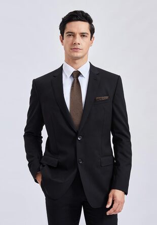 Краватка для чоловіків HISDERN з кишеньковим хустинкою, патерн пейслі, формальний стиль, класична краватка та хустинка, колір: коричневий