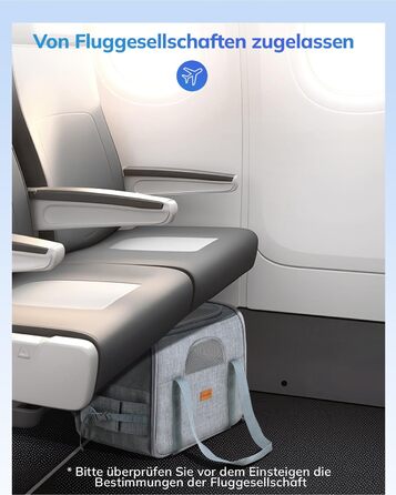 Транспортна переноска для котів та цуценят Morpilot до 5 кг з роликами та trolley, сіра