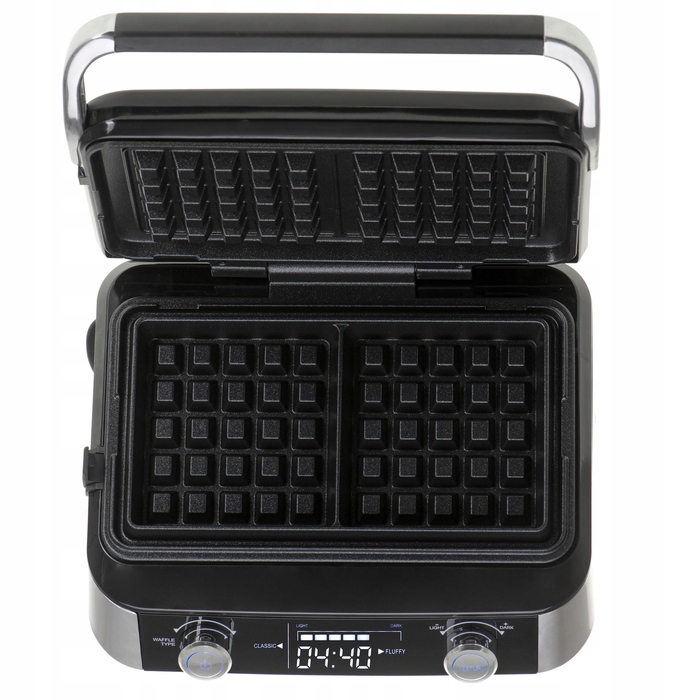 Вафельниця Adler AD 3084, 2400 Вт, LCD-дисплей, 5 програм, чорна