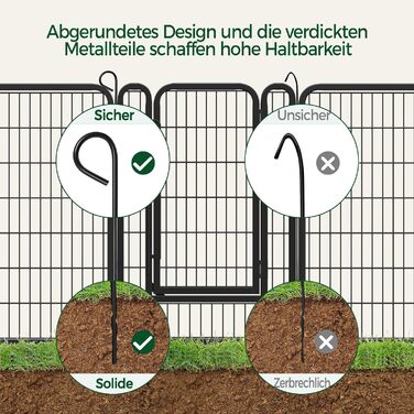 Вольєр для цуценят Yaheetech 100 см, 12 частин, чорний, розкладний, для квартири та саду