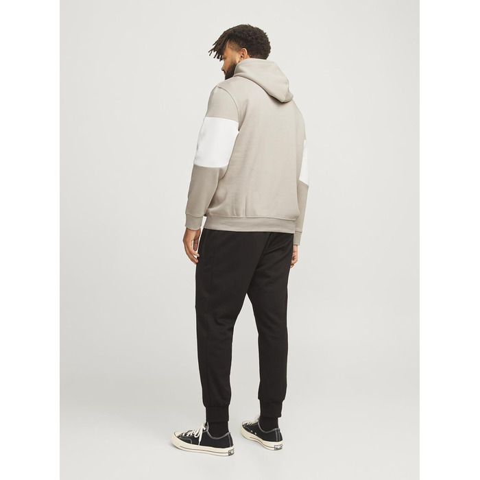 Світшот Jack & Jones Jjelegacy Blocking з капюшоном Noos, розмір 4XL, колір Moonbeam