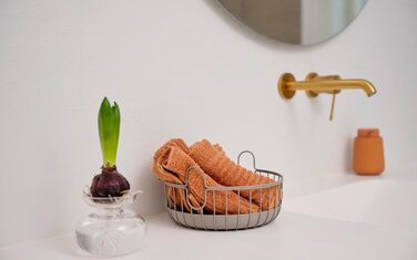 Zone Denmark Nova One Soap Dispenser for the Bathroom, Dispenser made of ceramic for hand soap/liquid soap, Diameter 8 cm, Height 11.5 cm, Capacity 250 ml, Mandarin