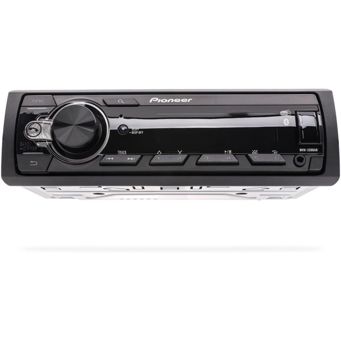 Автомагнітола Pioneer MVH-330DAB 1DIN з RDS, DAB+, USB, AUX, Bluetooth, компактна