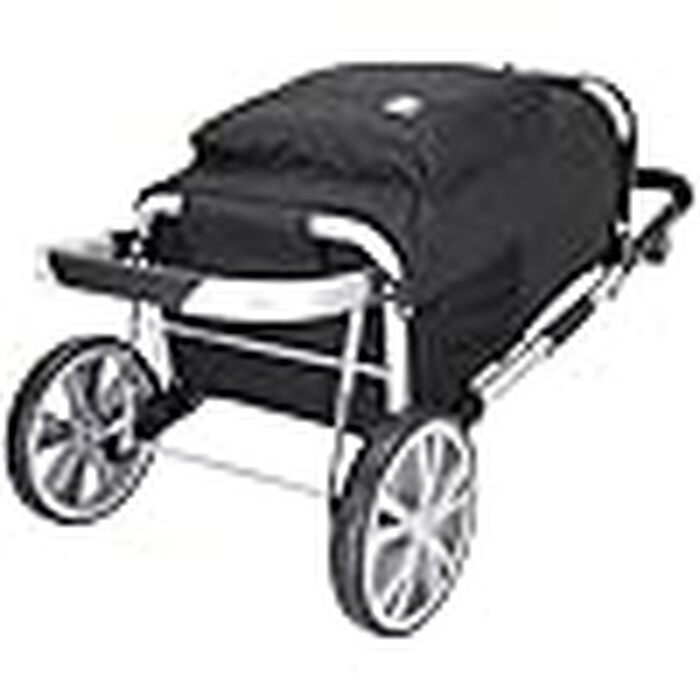 Сумка-візок для покупок ER10 Daily Shopping Trolley з колесами для сходів, велике відділення на блискавці, чорна