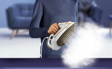 Праска Tefal Puregliss FV8042E0 біло-золотиста, Durilium AirGlide, 2900 Вт