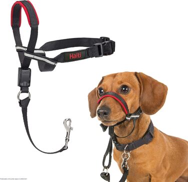 HALTI Optifit Head Collar, Size - Prevents your dog from pulling on the leash, Easy adjustment, Lightweight, with padded nose band, Anti-pull harness for large dogs (Small)