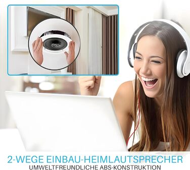 Вбудовані Bluetooth-колонки Pyle 200Вт, 16,5 см, для стелі, стін, домашнього кінотеатру, офісу, плоскі круглі, стереосистема