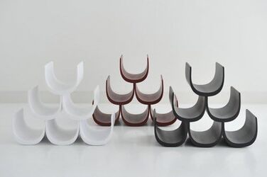 Alessi Noè | GIA13 B - Modular Bottle Rack, Design, Thermoplastic Resin, 15.5 x 10 x 11.5 cm (Red)