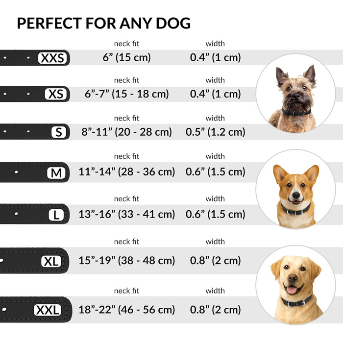 Нашийник для собак CollarDirect з м'якої шкіри, круглий, рулонований, ручної роботи, справжня шкіра, для цуценят, маленьких та великих собак, котів, чорний, рожевий, червоний, фіолетовий, синій, 35-40 см