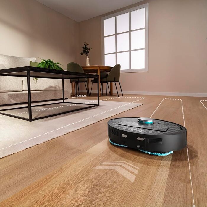 Робот-пилосос та робот-мийник Cecotec Conga X50 X-Treme з автопорожненням та керуванням через додаток. Лазерна навігація, інтелектуальне картографування, 15000Pa, 240хв автономії, знімне моп, база з 3 резервуарами