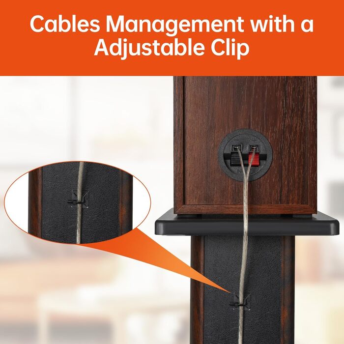 Підставки для акустики 90 см (35 дюймів) з дерева - міцні Hi-Fi підставки для домашнього кіно, універсальні підставки для настільних колонок, наповнювач піском (набір 2 шт.)