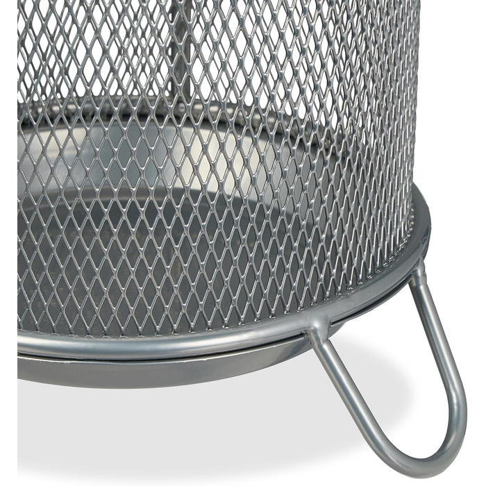 Стійка для парасоль під Relaxdays, металева, діаметр 52,5 x 16 см, сучасний дизайн, срібна