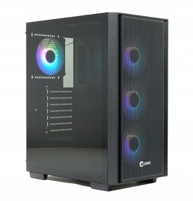 Корпус ZENPC Flow TG Black ARGB Midi Tower, чорний