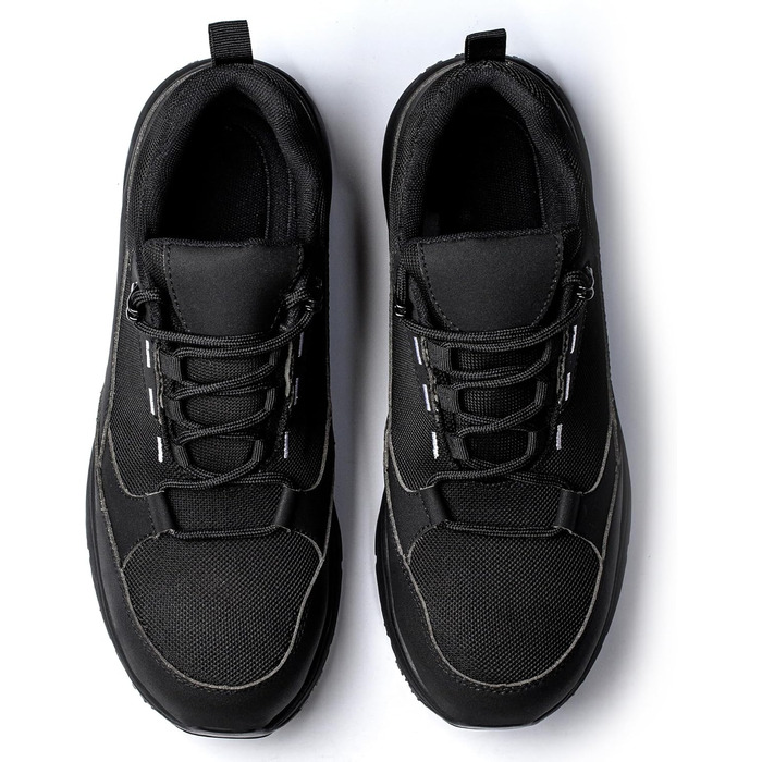 Черевики робочі захисні чоловічі/жіночі водонепроникні легкі спортивні з металевим носком, антиковзаючі, дихаючі, кросівки, 45 EU, чорні