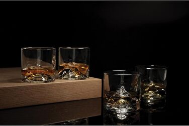 Набір склянок для віскі LIITON Grand Canyon (2 шт.) з кришталевого скла, Tumbler, подарунок для чоловіків, коктейлі, джин, бурбон, ром