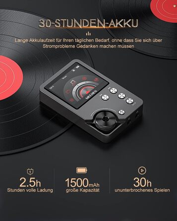 MECHEN M30 MP3 Плеєр Hi-Res з DAC, DSD FLAC, 64GB, Підтримка до 256GB (Сірий)