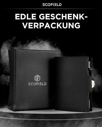 SF SCOFIELD Duality Magflip Slim Wallet: Чоловіче карткове та монетне портмоне з RFID захистом (Чорний матовий)