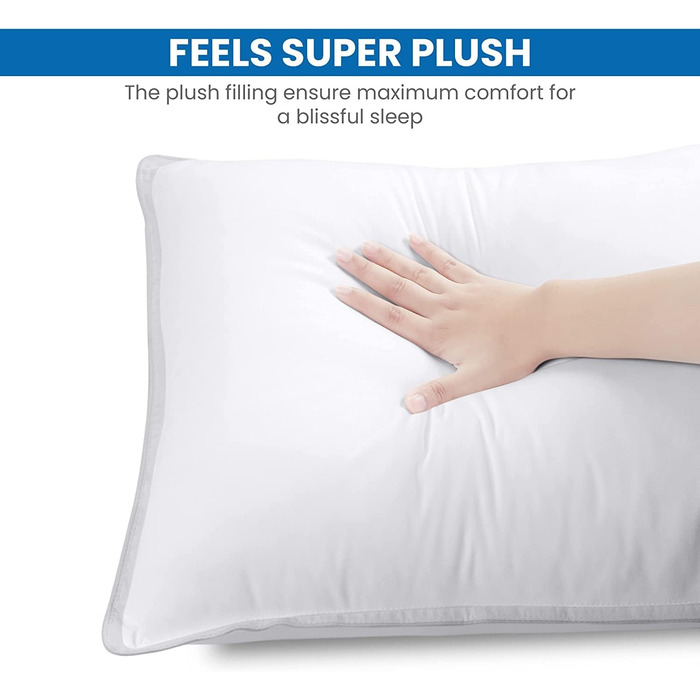 Utopia Bedding Pillow Set (2-Pack), 40 x 80 cm Sleeping Pillow, Breathable and Soft Pillow (White) 40x80 cm (2 Pack) White 2