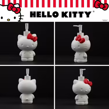 Hello Kitty Soap/Lotion/Hand Sanitizer Dispenser, Resin, 294 ml, Official Licensed Product Franco