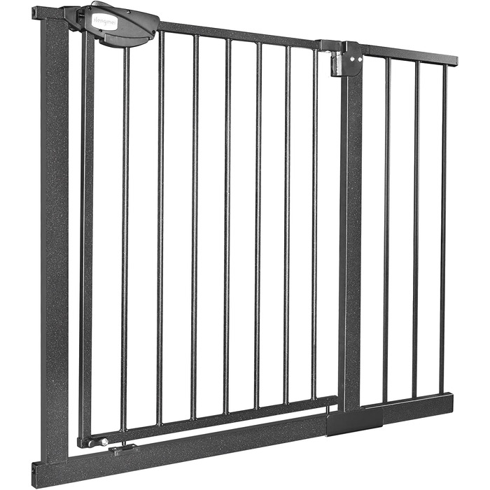 Захист для воріт/дверей від UISEBRT: сітка безпеки для дітей без свердління, 75-85 см, автоматичне закривання, метал, чорний, 95-105 см