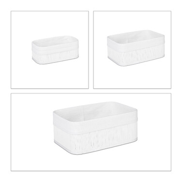 Relaxdays 3-Piece Bathroom Storage Basket Set