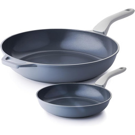 Плита PRICUSIS з антипригарним покриттям Ceramic, набір 2 шт (20.3 см + 30.5 см), індукційна, для яєць та омлетів, безпечна, сумісна з духовкою, можна мити в посудомийній машині