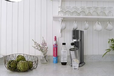 SodaStream DUO комплект: карбонізатор для води з циліндром CO2, 2 скляні пляшки 1л та 1 пластикова 1л (Titan)