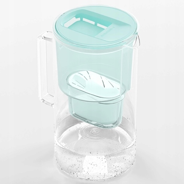 Скляний фільтр-кувшин Wessper D2 BOROSILICATE 3л, м'ятний + 10 фільтрів