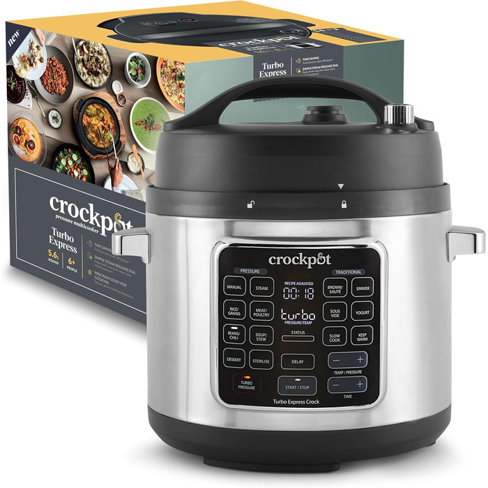 Мультиварка Crock-Pot Turbo Express: 14 функцій, 5.6 л, CSC062X