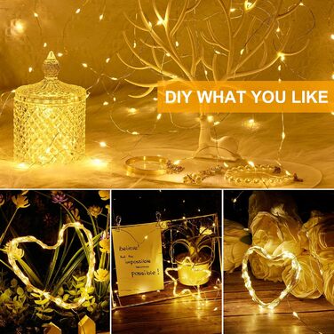 LED гірлянда світлодіодна 23м, 200 LED, струмова, водонепроникна, таймер, 8 режимів, для декору приміщень та вулиці, на Різдво, Великдень, вечірку, Кімнатна гірлянда, Кількість: 1 шт, Колір: Холодне біле світло