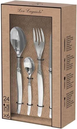 Lou Laguiole - Jet - 24-Piece Stainless Steel Cutlery Set