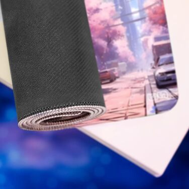 Tilt Premium килимок для миші XXL 1000x500x4 мм | Ігровий килимок для миші | Нековзна підкладка на стіл | Водостійкий мат для столу (30 x 30 см, Sakura City)