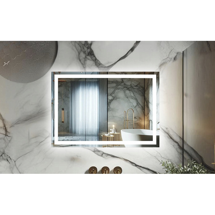 Настінне дзеркало Home & Decor Group 800 x 600 мм з LED-підсвіткою