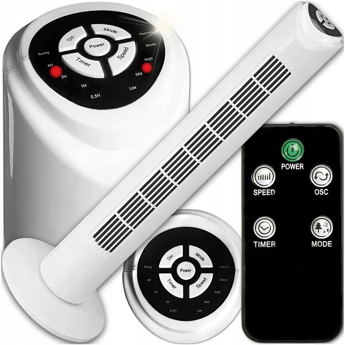Колонний вентилятор Mission Air TOWER FAN XL, білий