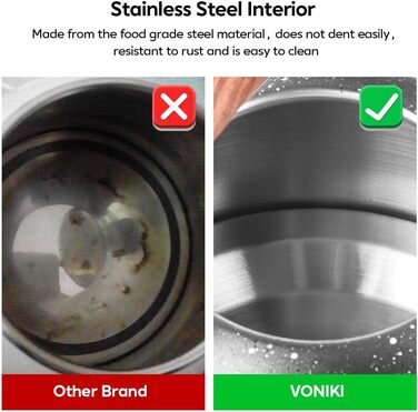 Чайник VONIKI з нержавіючої сталі 2,5 л з свистком для плити, з дерев'яною ручкою, сірий, для приготування чаю та як подарунок