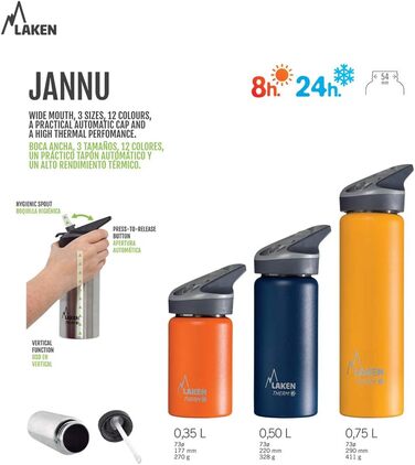 Laken Water Bottles & Thermos Jannu - Stainless Steel and Double-Walled Vacuum