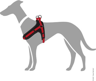 Нашийник для собак HUNTER Neopren Vario Quick, червоний/чорний, L, неопрен, Nylon, Scotchlite