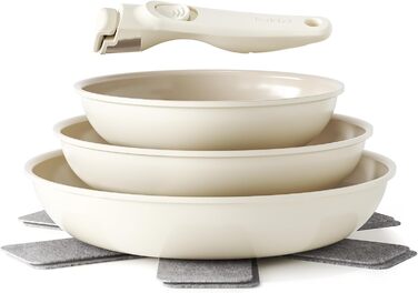 Redchef Ceramic Nonstick Pan Set - 6 Piece Induction Cookware Set (20, 24, 28cm) - PFOA, PTFE, PFAS Free