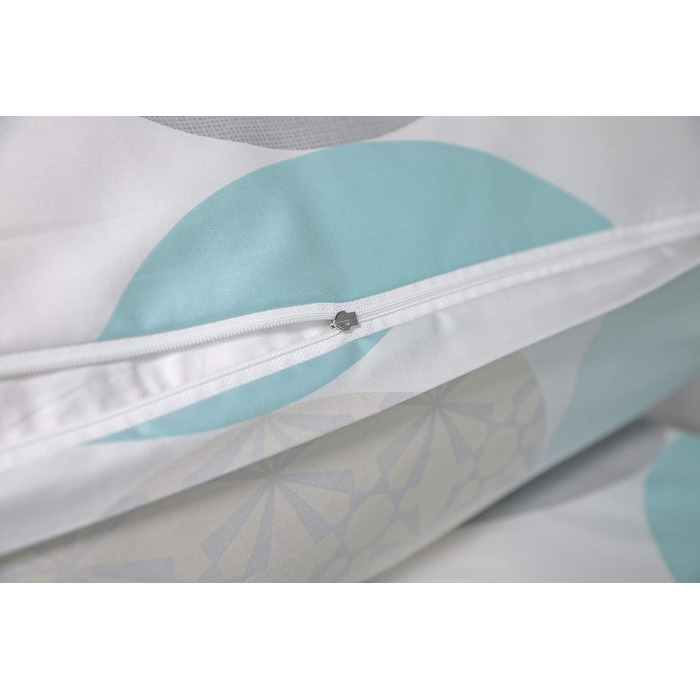 Постільна білизна Bierbaum Mako-Satin бірюзова 6383, Німеччина, 155x220 см + 80x80 см, комфортний розмір