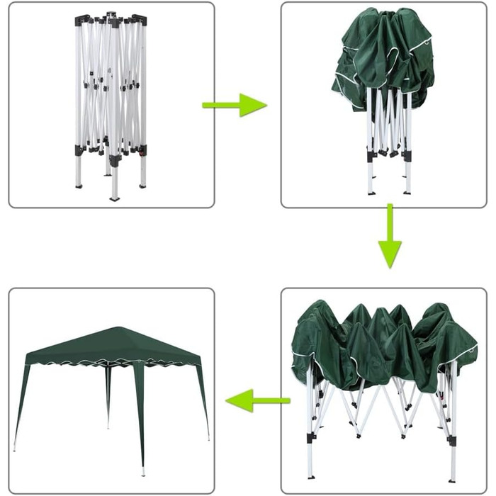 Foldable Gazebo 3x3m including bag | water-resistant, UV 50+ protection | Pop-up tent, foldable gazebo, garden tent, party tent, Capri | Click system metal frame (Cream)
