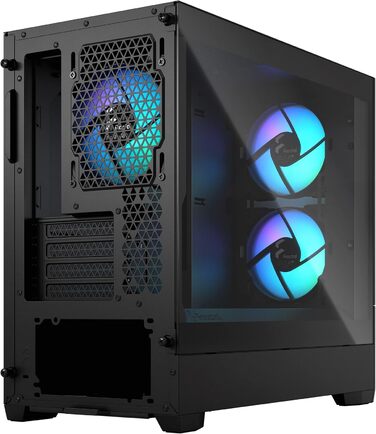 Корпус для ПК Fractal Design Pop Mini Air RGB Black з темперованим склом та сіткою Honeycomb Mesh – 3 RGB вентилятори, підтримка mATX