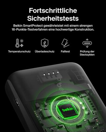 Powerbank Belkin 20000mAh з USB-C та USB-A, 20K, сірий, для iPhone, Galaxy, Pixel, iPad, AirPods