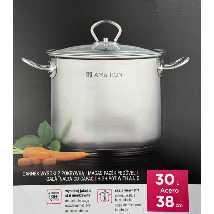 Традиційна каструля Ambition ACERO, 30 л